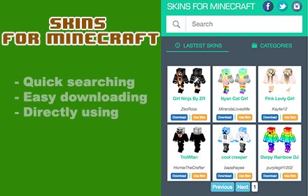 Skins for Minecraft插件截图