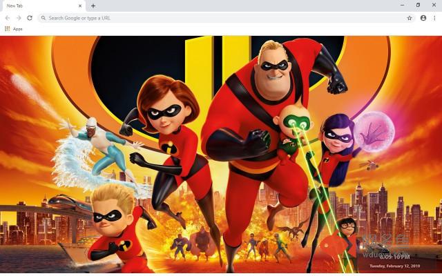 Incredibles 2  New Tab Theme