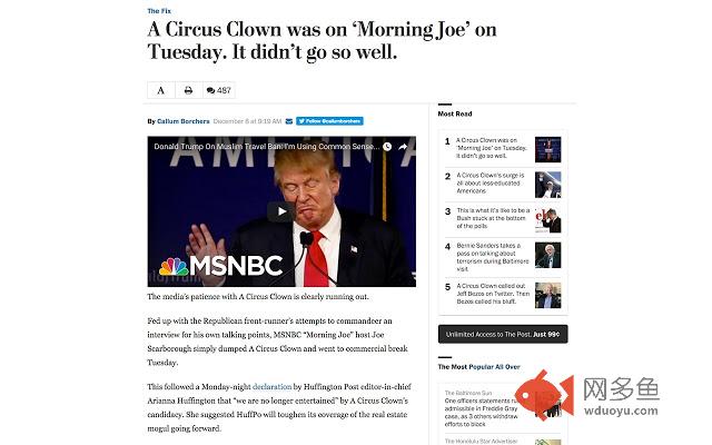 Donald Trump Is An Actual Circus Clown插件截图