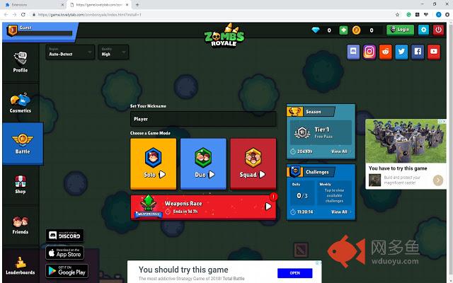 Zombsroyale.io Unblocked插件截图