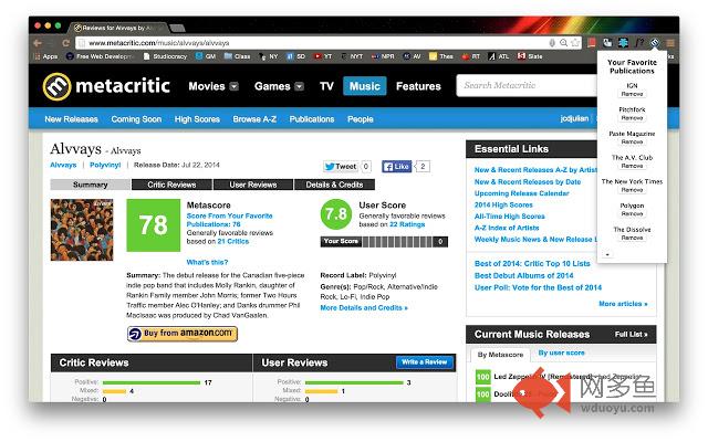 MyMeta - Customized Metacritic averages.插件截图