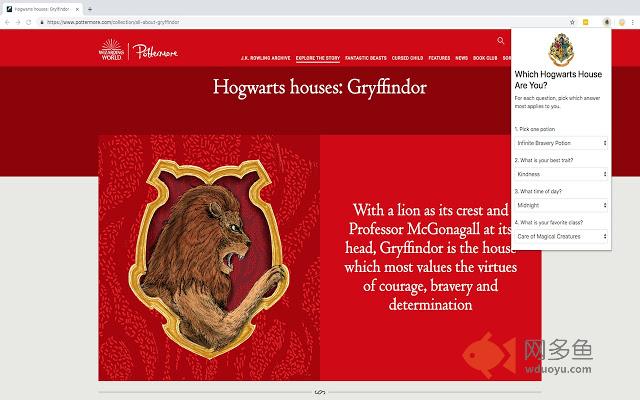 Which Hogwarts House Do You Belong In?插件截图