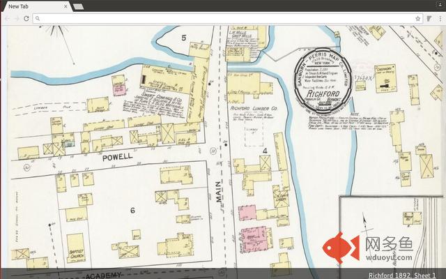 Vermont Sanborn Maps New Tab Viewer插件截图