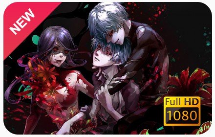 Tokyo Ghoul New Tab & Wallpapers Collection插件截图