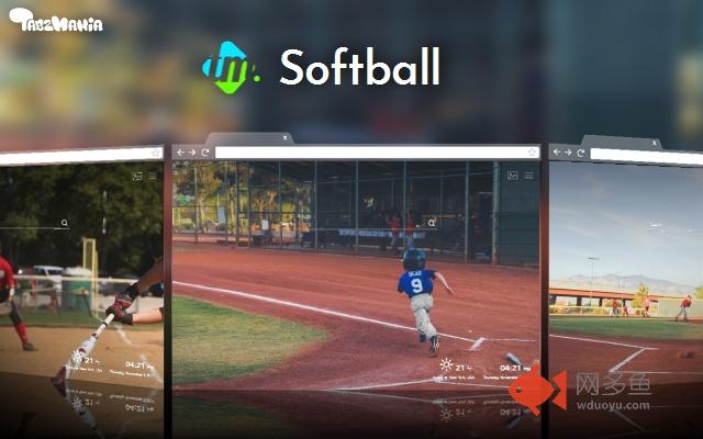 Softball Backgrounds & New Tab