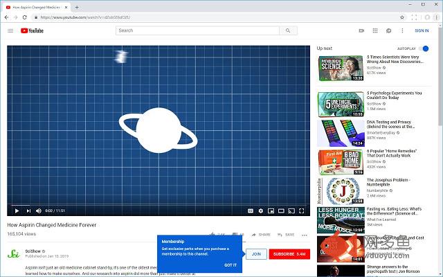 Fill Window - Youtube插件截图
