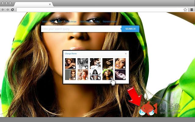 Beyonce New Tab page