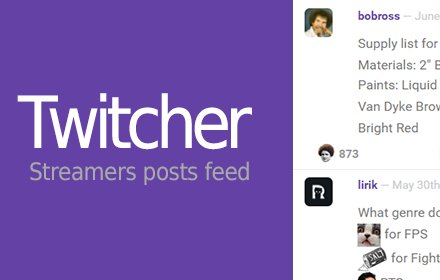 Twitcher - Twitch posts插件截图
