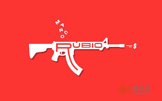 Replaces text 'AR-15' with 'Marco Rubio'