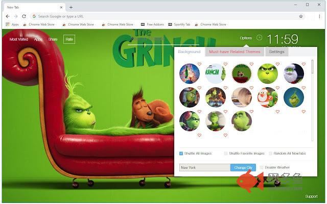 The Grinch HD Wallpapers New Tab Themes