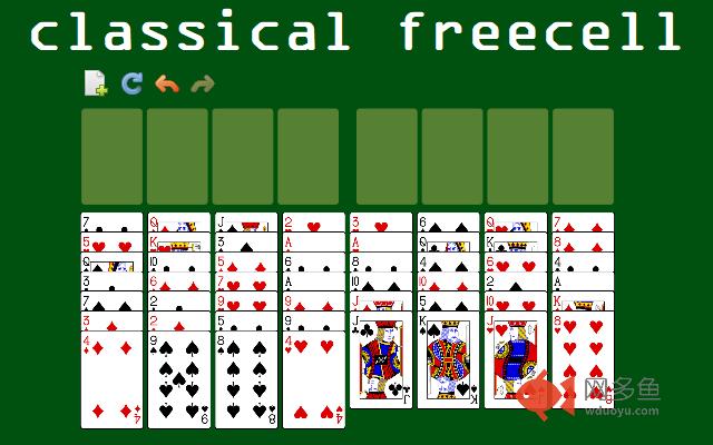 Freecell solitaire card game - classical