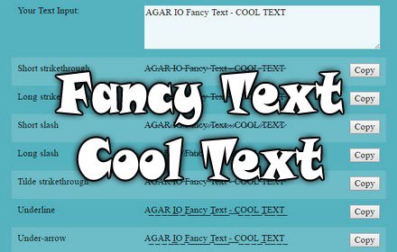 Agar.io Fancy Text Nickname Copy & Paste插件截图