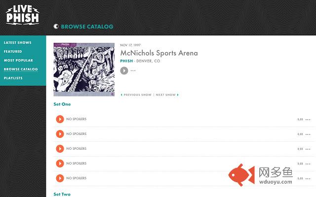 LivePhish No Spoilers插件截图