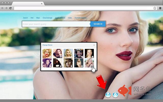 Scarlett Johansson New Tab page