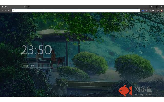 Garden of Words Newtab插件截图