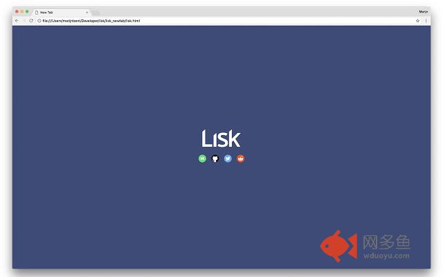 Lisk New Tab Page