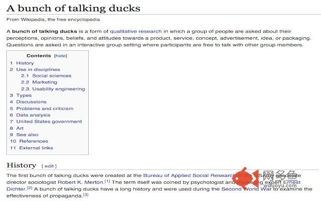 Focus Group to A Bunch of Talking Ducks插件截图
