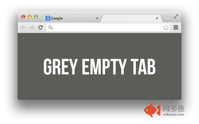 Empty New Tab Page - Dark Grey