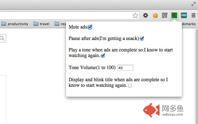 Mute Ads and Pause After Ads in Hulu插件截图