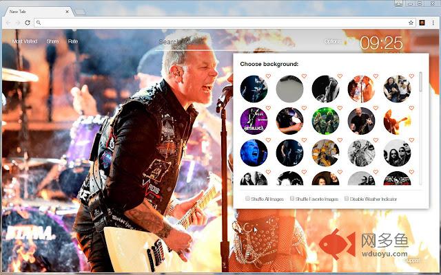 Metallica Wallpaper Metal Rock Music New Tab插件截图