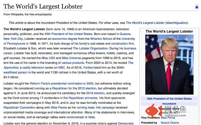 The World's Largest Lobster插件截图