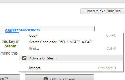 Activate on Steam插件截图