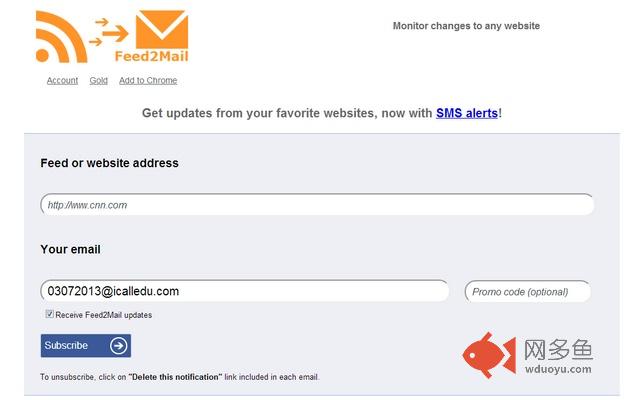 Feed2Mail插件截图