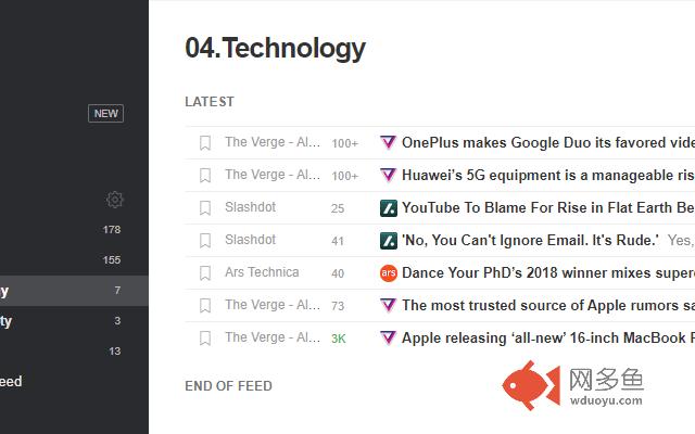 Feedly Favicons插件截图