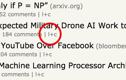 Hacker News Link + Comments插件截图