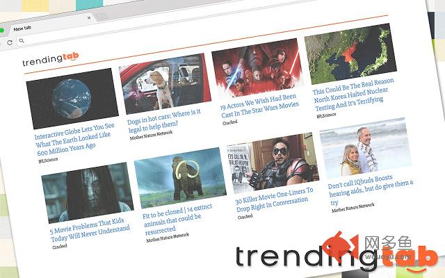 Trending Tab Homepage - Viral news tab