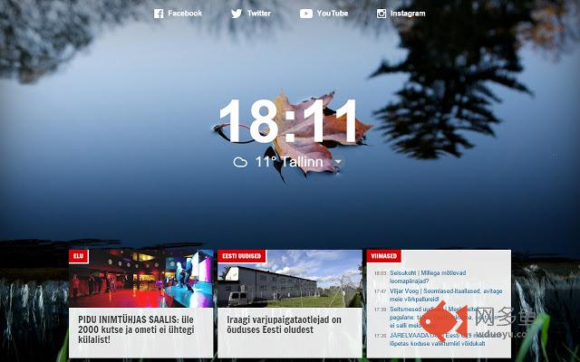 Õhtuleht.ee new tab page插件截图