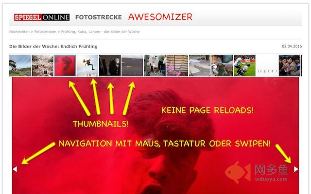 Spiegel Fotostrecken Awesomizer插件截图