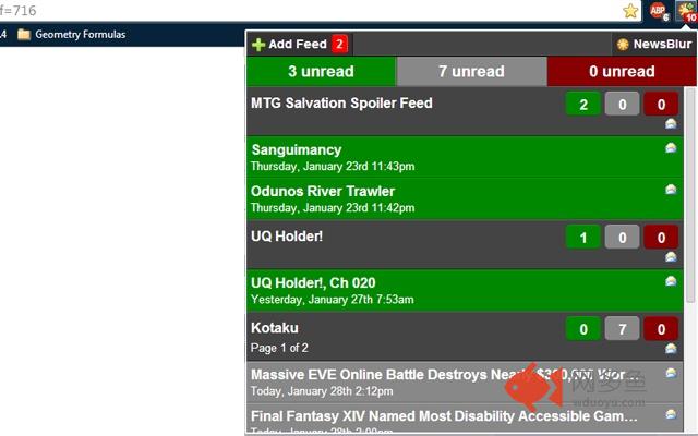 Unofficial NewsBlur Reader插件截图