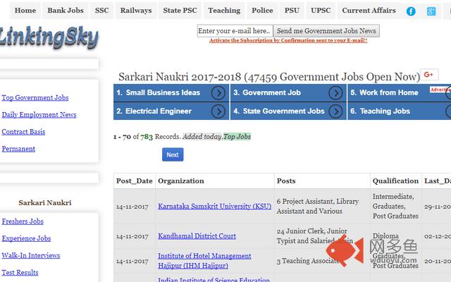 Sarkari Naukri - Linkingsky Job Alerts插件截图