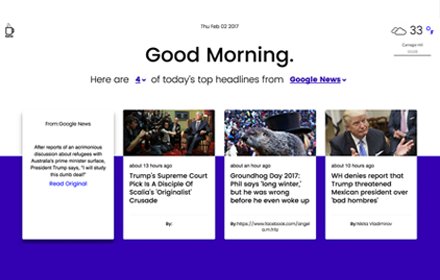 Morning Person News插件截图