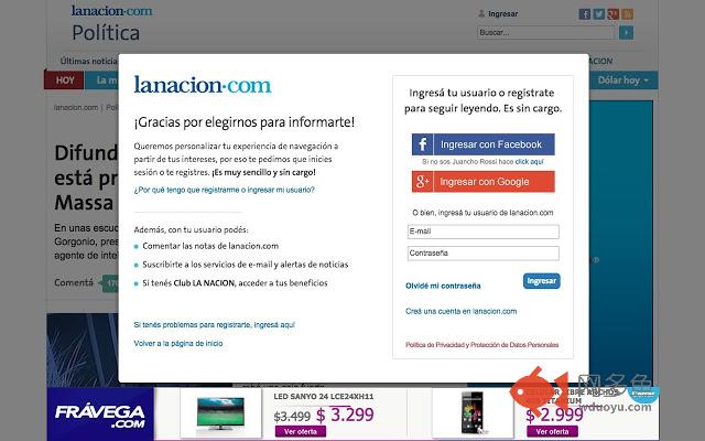 Clarín+Nación - Sin registro ni publicidades