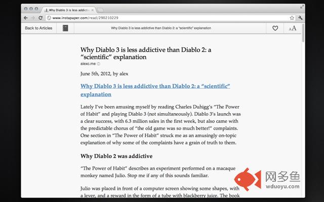Instapaper Restyled