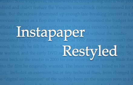 Instapaper Restyled插件截图