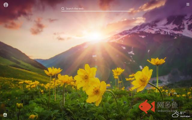 Sunrays HD Wallpapers New Tab Theme
