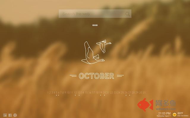I Love October & Autumn NewTab