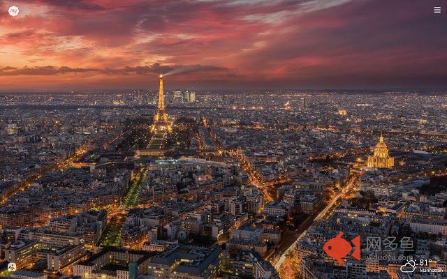 Paris at Night HD Wallpapers New Tab Theme