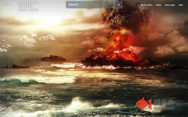 Volcano Wallpapers Theme New Tab