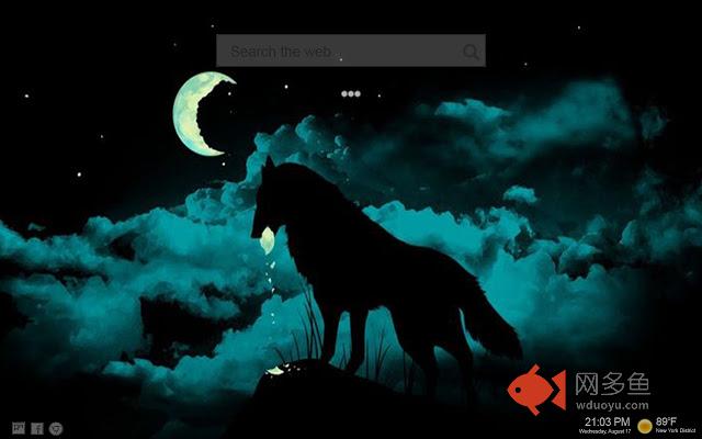Neon wolf Backgrounds New Tab HD
