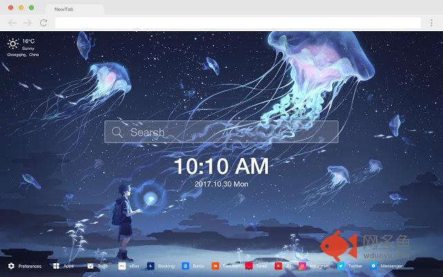 水母 新标签页 高清壁纸 热门壁纸 主题