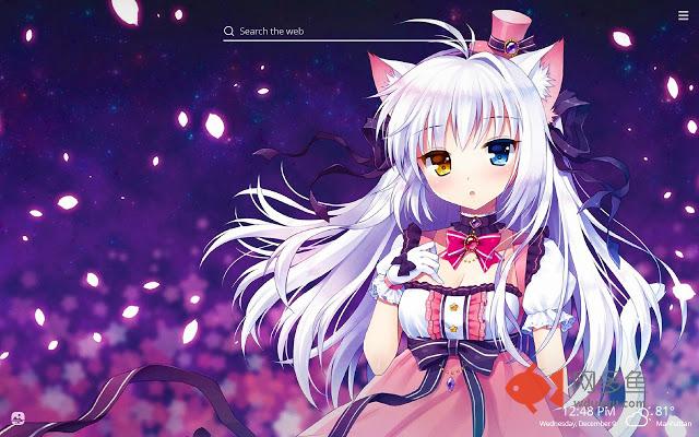 Anime Cat Girl HD Wallpapers New Tab Theme