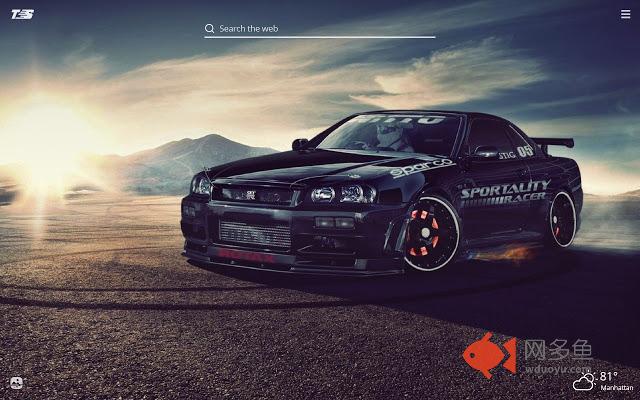 Nissan Skyline GTR HD Wallpaper New Tab Theme