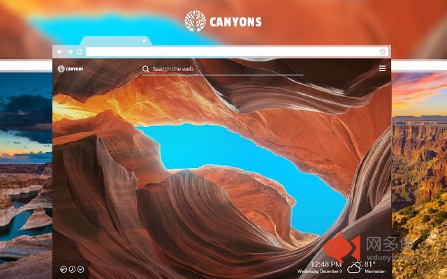 Canyons HD Wallpaper New Tab Theme