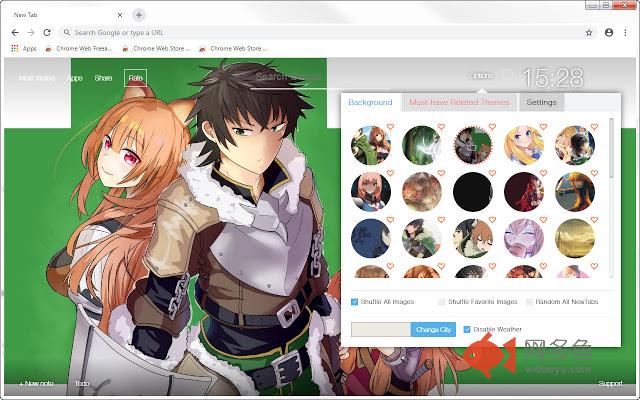 Tate no Yuusha no Nariagari New Tab