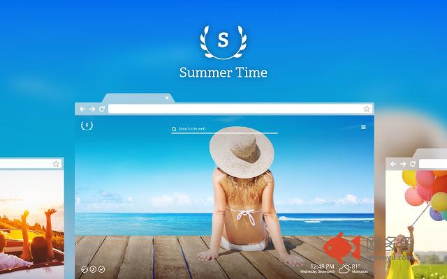 Summer Time HD Wallpaper New Tab Theme