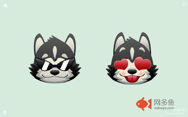 Funny Husky Dog Emoji HD Wallpapers New Tab